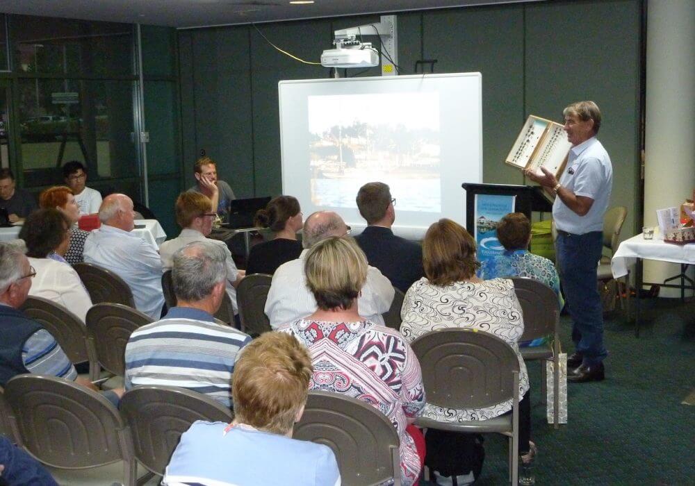 Image from the Tuggeranong Community Council Meeting, John Feehan speaking